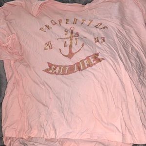 Pink aero salty life crop top, brand is salt life, Medium